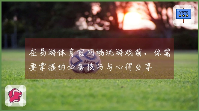 在易游体育官网畅玩游戏前，你需要掌握的必备技巧与心得分享